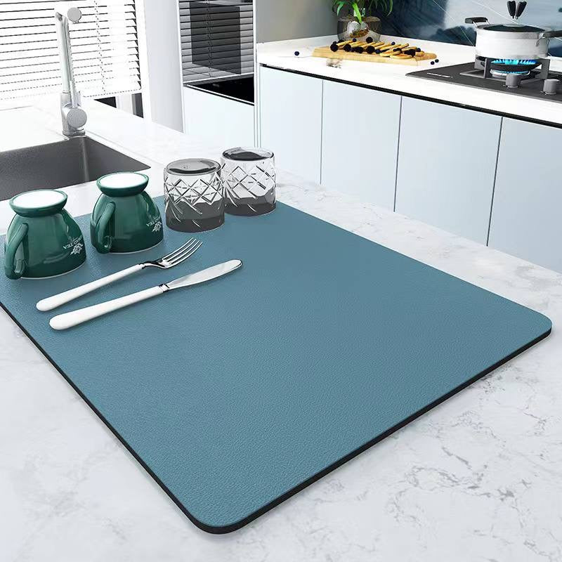Geometric kitchen dish drying mats