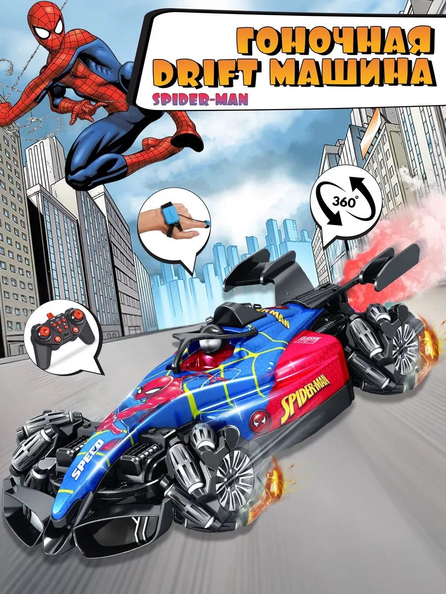 F1 Spider-Man rechargeable Remote-Control drift Car!