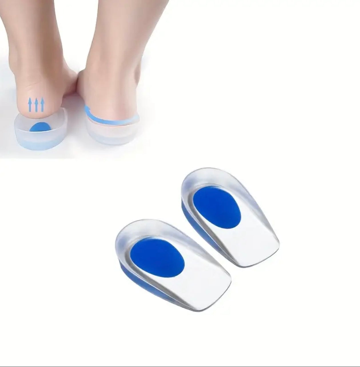 Gel Heel Cups With Shock Absorbing Support