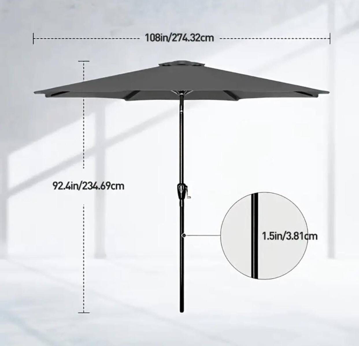 Grey Patio Umbrella Base Stand