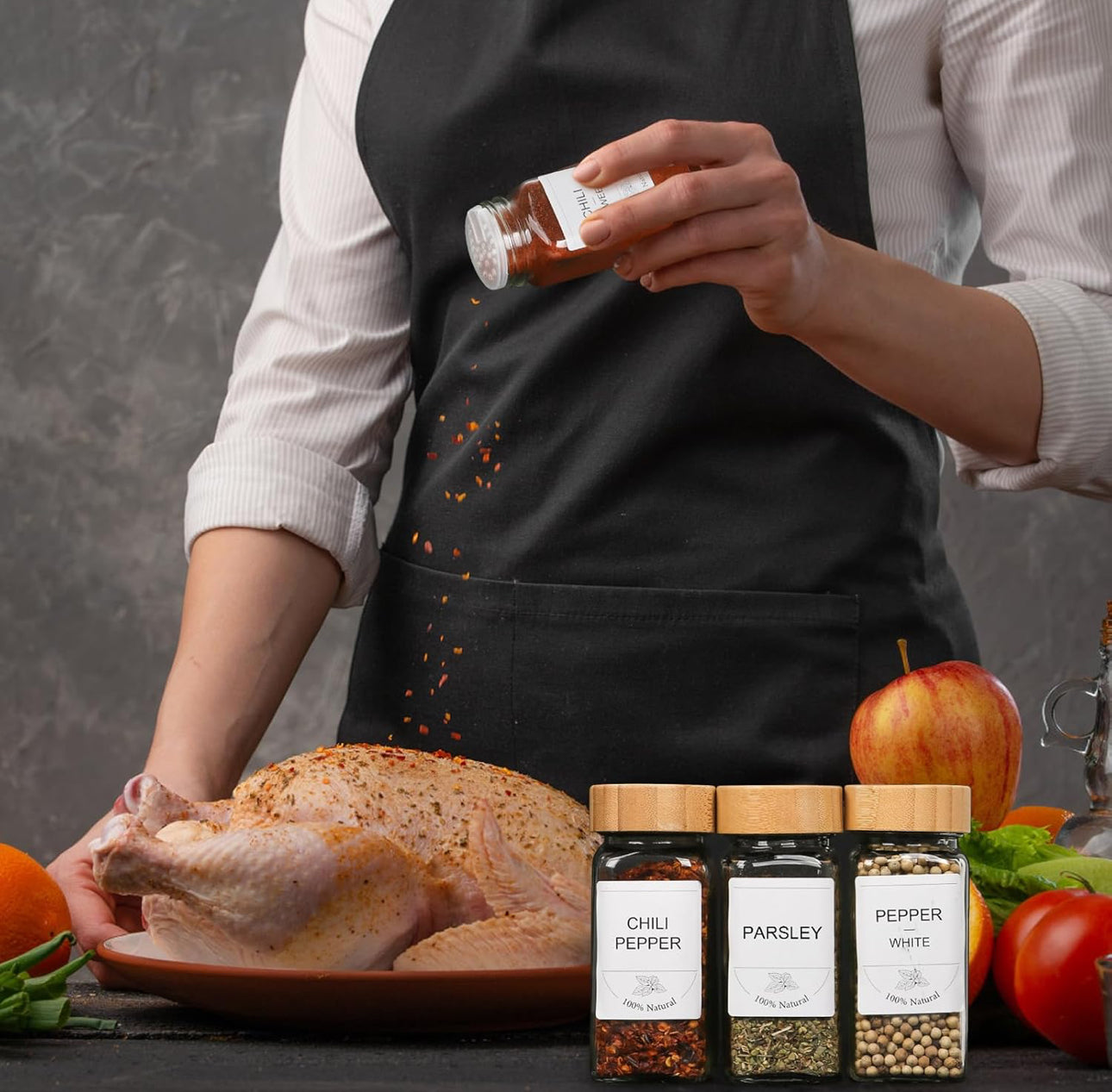 29pcs SET GLASS STORAGE JARS WITH BAMBOO LID