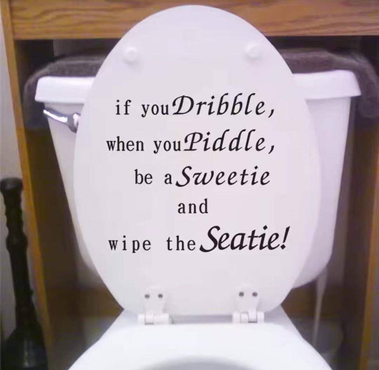 Rest Room/Cloak Room Toilet rules funny message DIY peel stickers