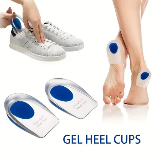 Gel Heel Cups With Shock Absorbing Support