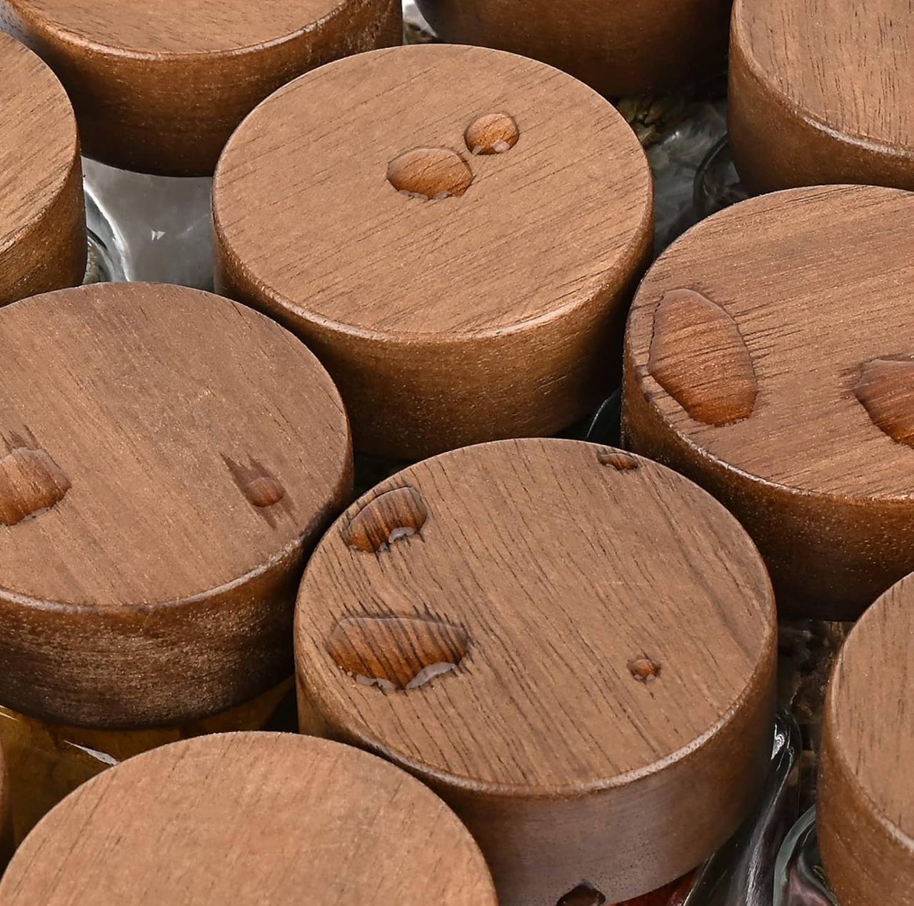 29pcs SET GLASS STORAGE JARS WITH BAMBOO LID