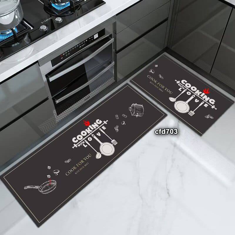 2pcs kitchen mats with rubber