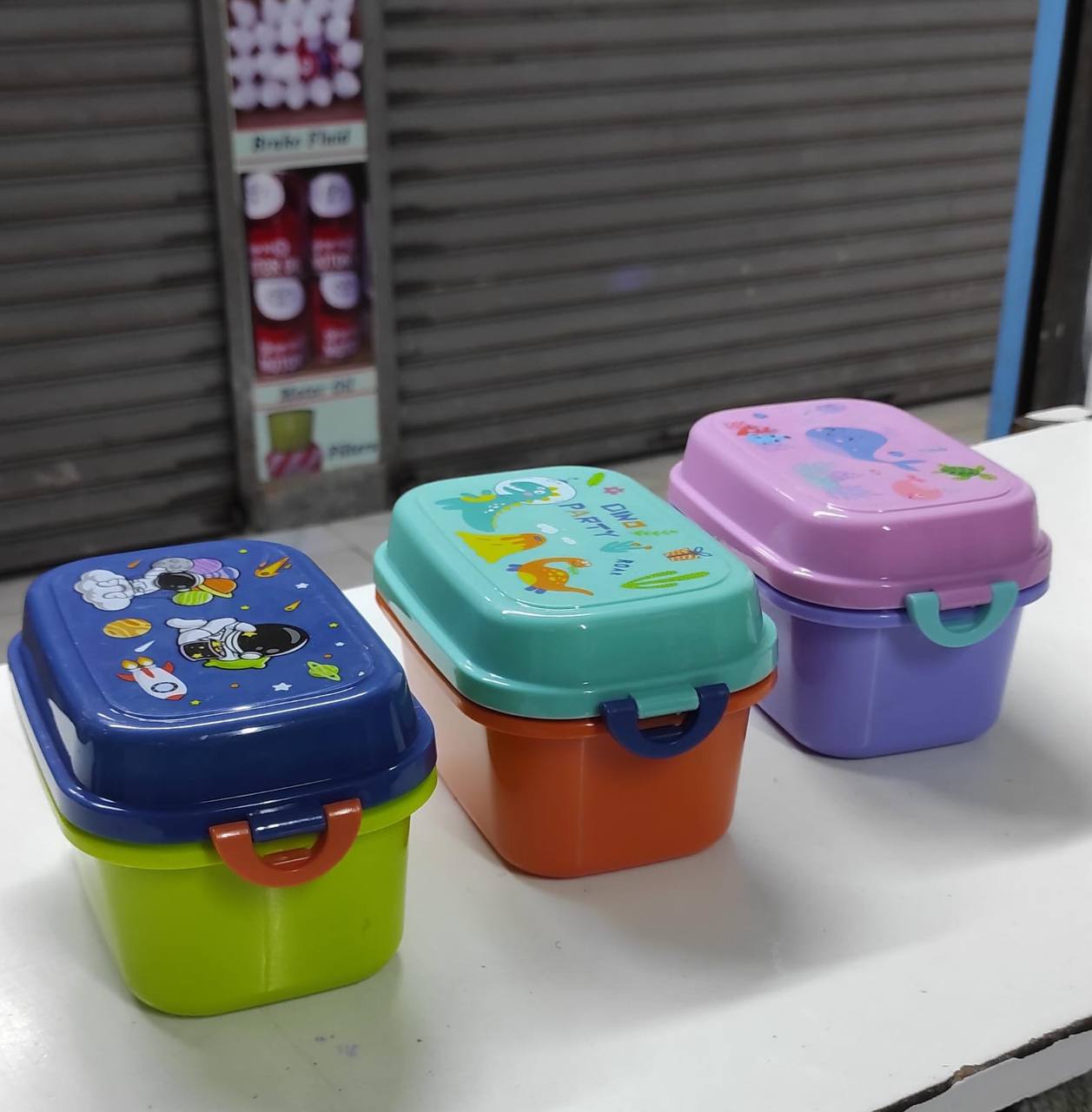 Rectangular double layer Cartoon themed Healthy Plastic Lunch Box