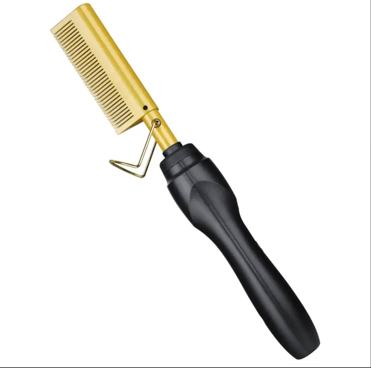 Electrical hair straightening & curling hot comb
