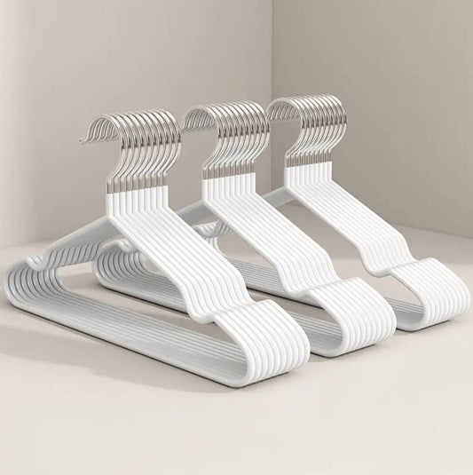 10pcs clothes hangers with antislip stainless steel hook.