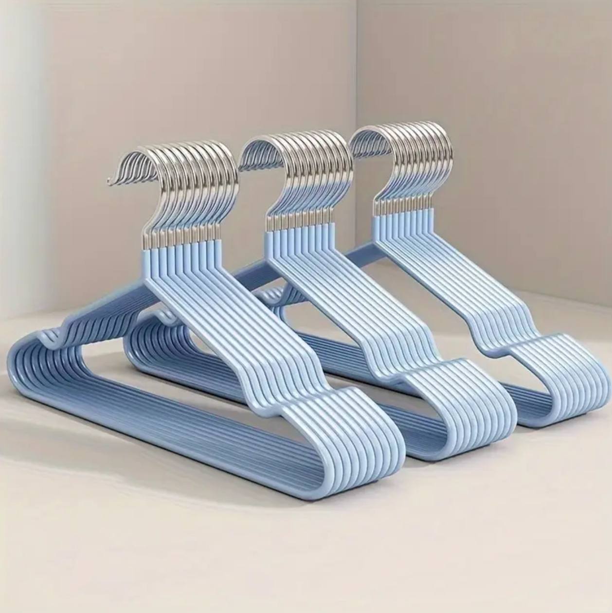 10pcs clothes hangers with antislip stainless steel hook.