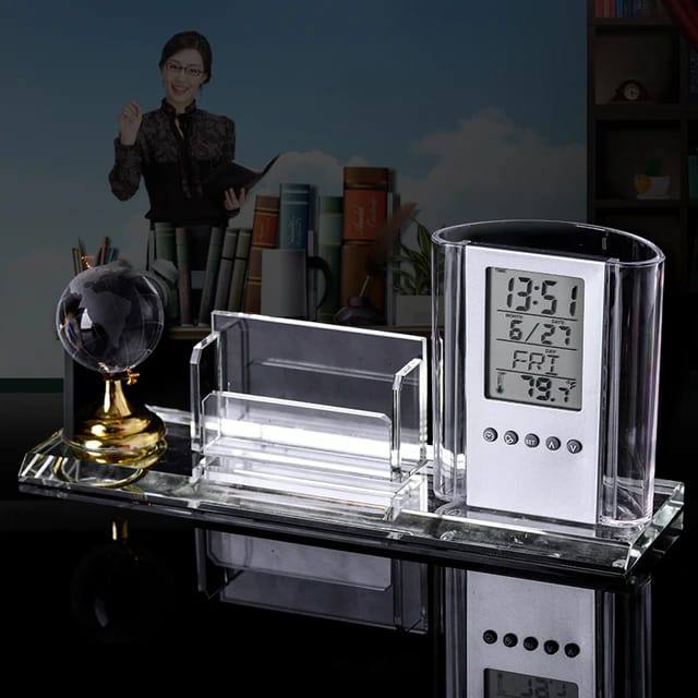 New Modern Crystal Glass Fantastic Ballpoint Pen Holde