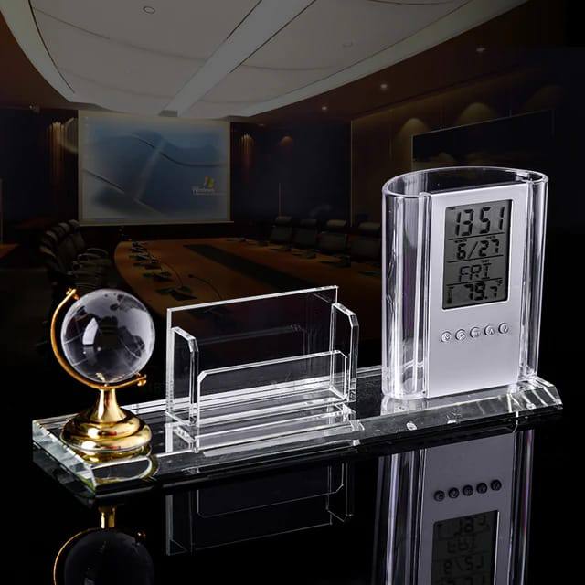 New Modern Crystal Glass Fantastic Ballpoint Pen Holde