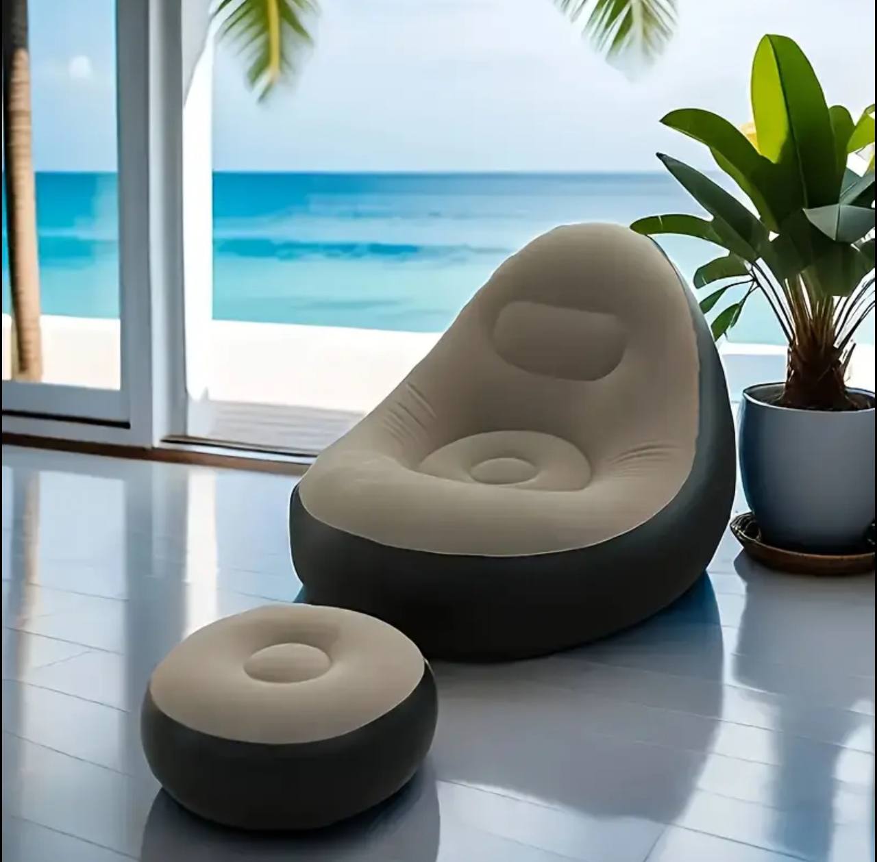 Inflatable Lazy Sofa with foot step