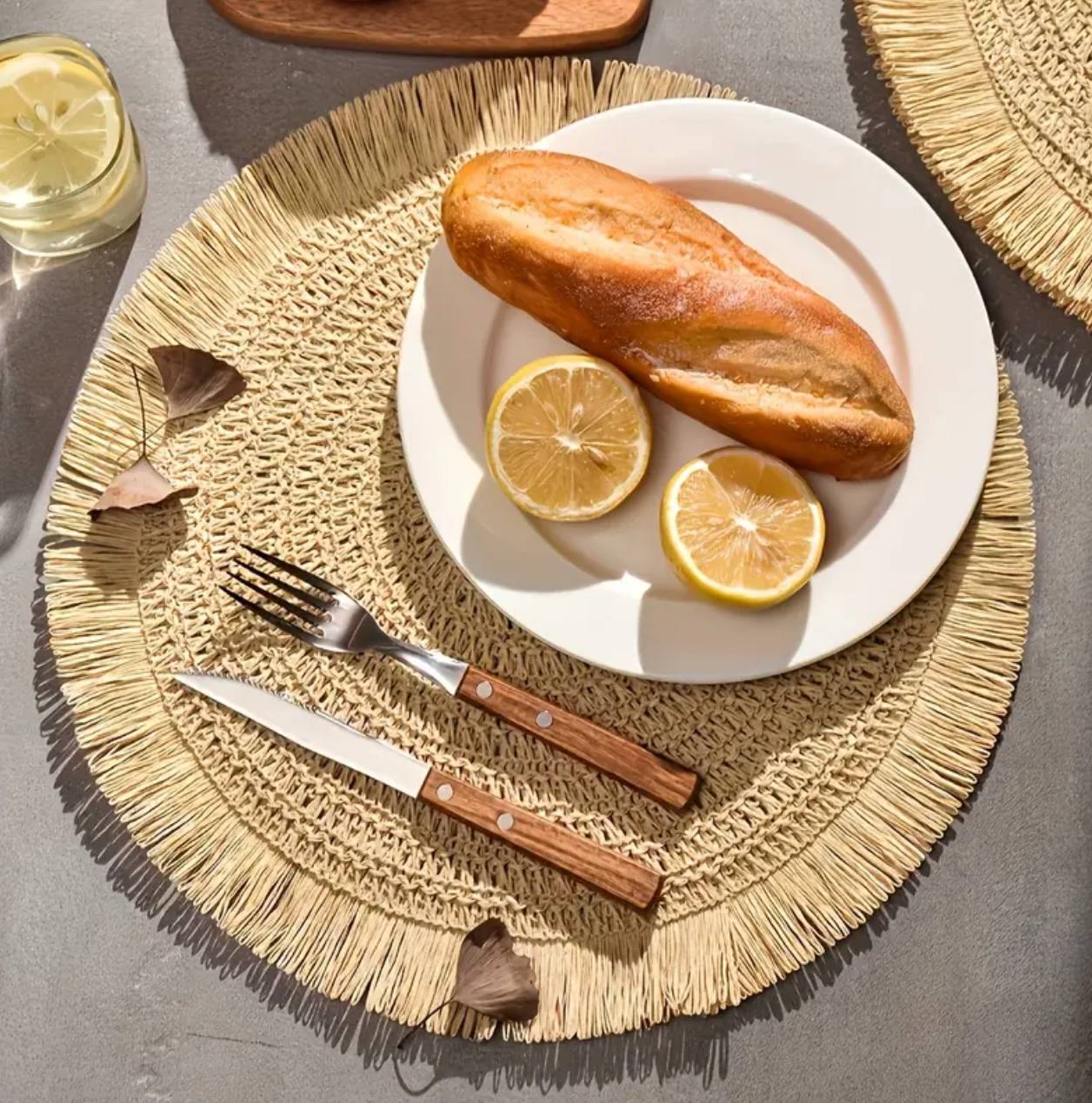 6PCS Round Jute Table Mat
Size 38cm diameter