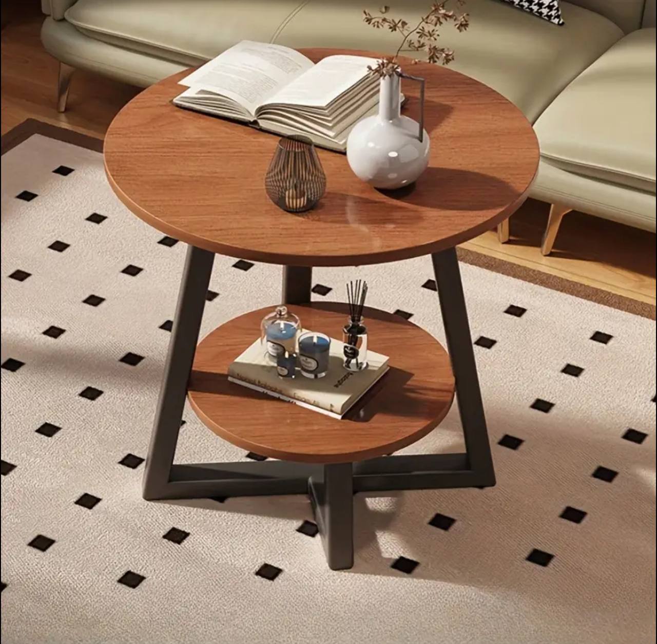 Eye-catching luxury double layered coffee side table