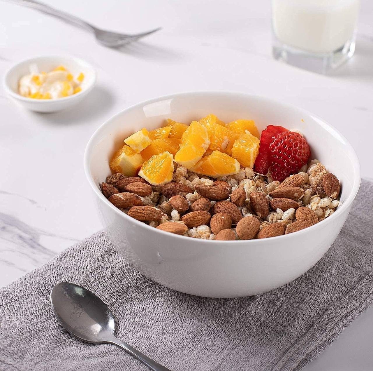 Ceramic bowl with stand  plain