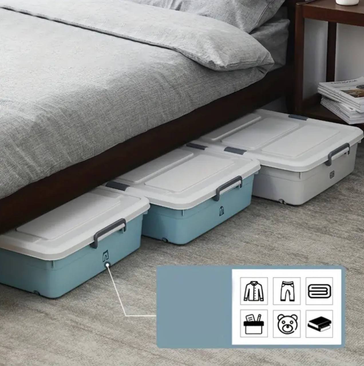 Underbed storage Organizer*
With Wheels