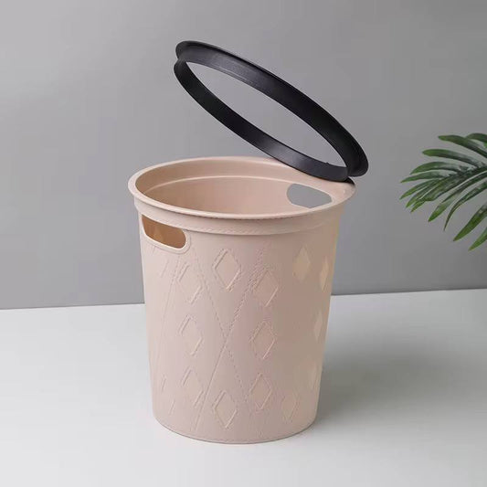 Round faux material Dustbin