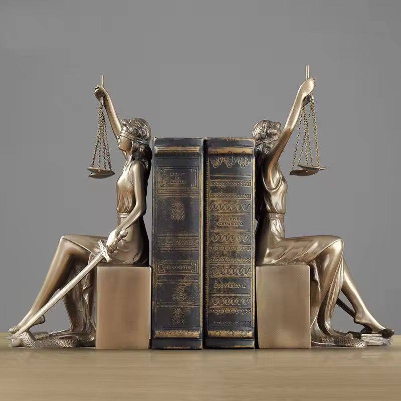 Goddesses Justice Bookends Statues