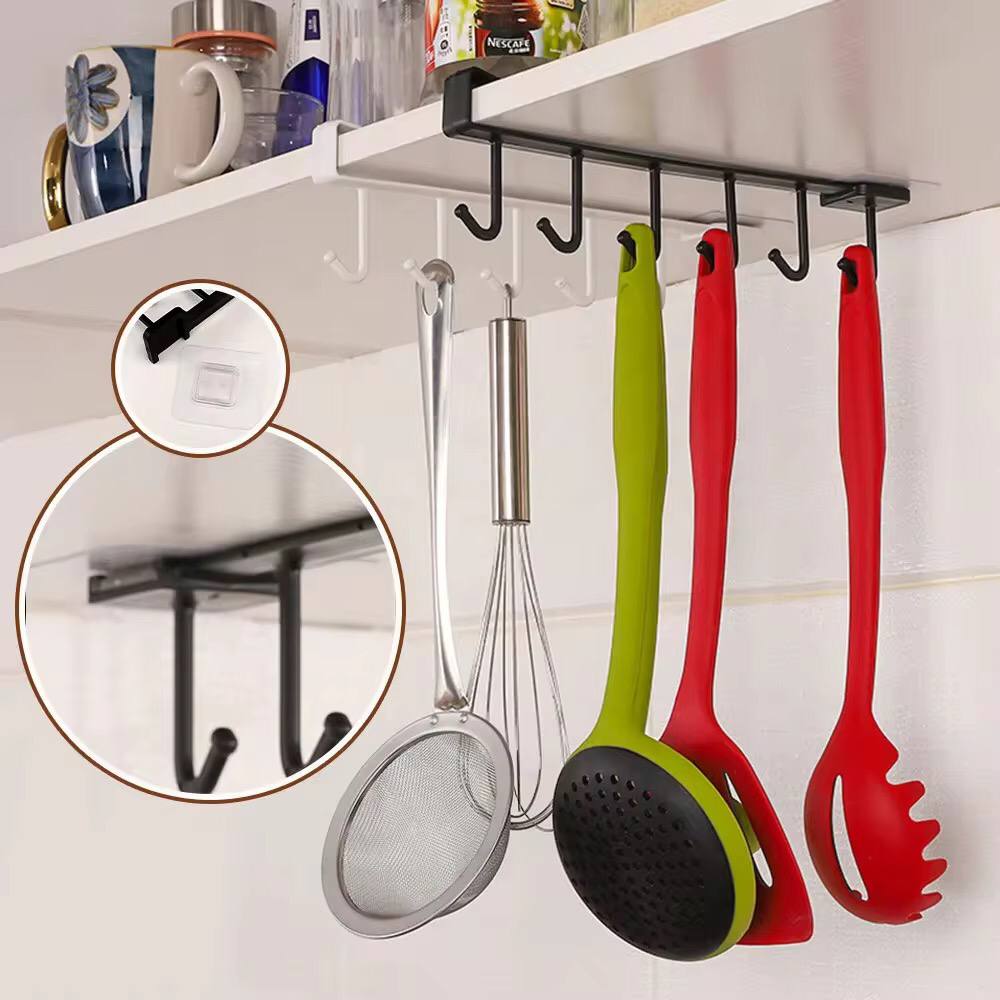 Under the shelf (multi~purpose) hooks 6 slot Metallic