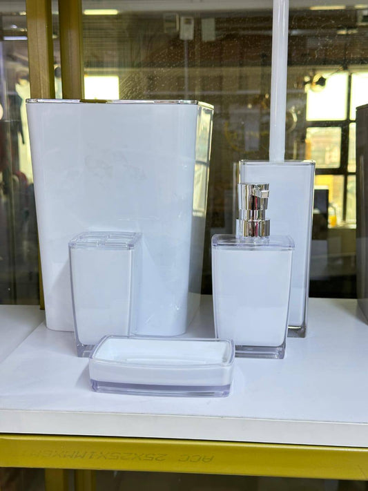 Modern luxury bathroom 5 piece accessory set