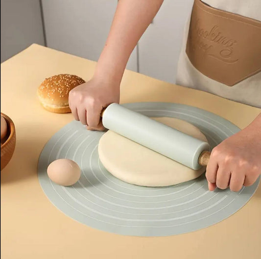 Silicone Baking Mat with  Rolling Pin Set