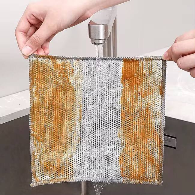Multi-purpose magic wire dish cleaning cloth