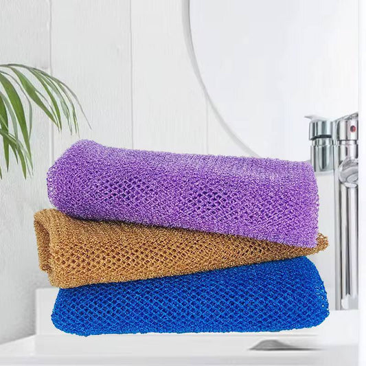 Exfoliating net bath sponge