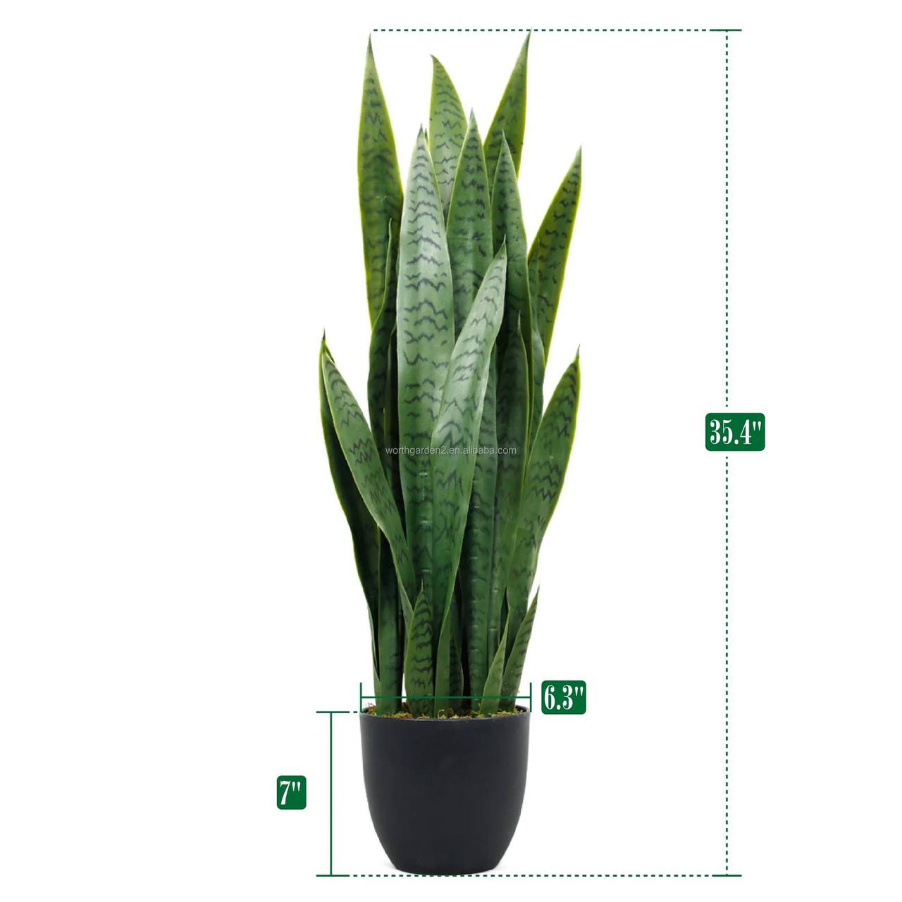 Real touch Green sansevieria