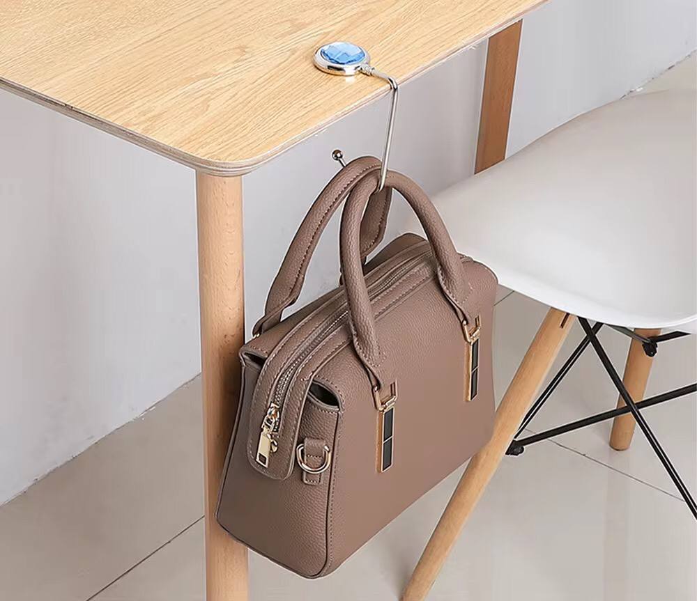 Stainless steel over the counter bag holder hook