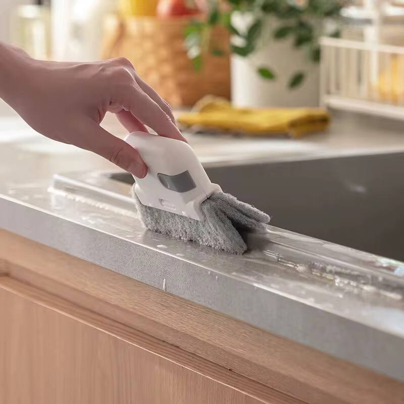 Creative multilayered groove cleaning double sided brush