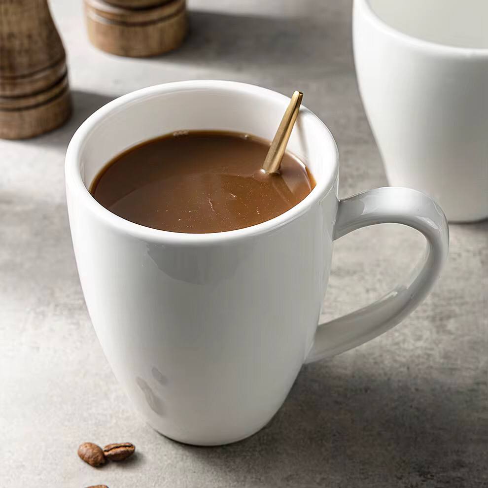 Ceramic white cup plain