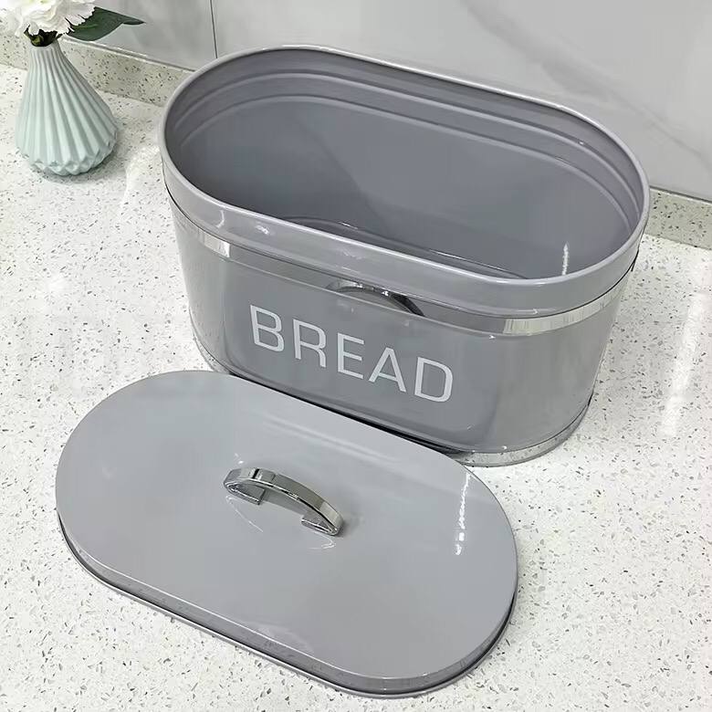 Galvanized metallic Ribbon Bread bin