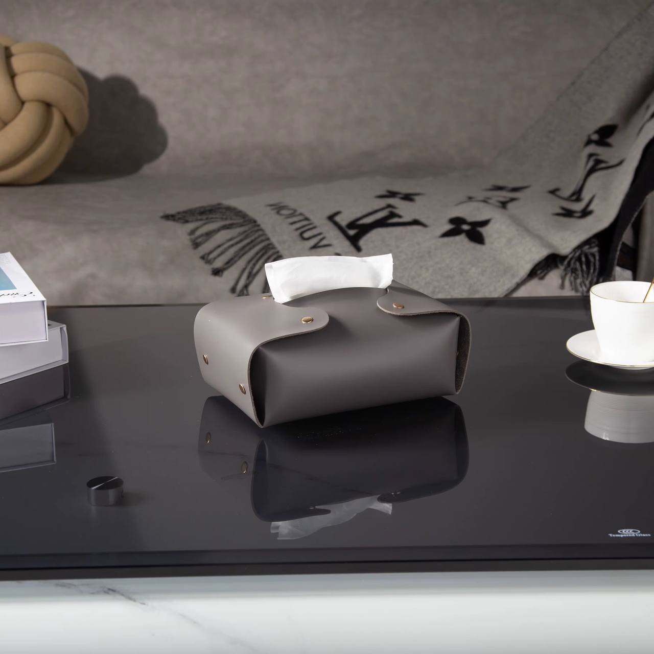 PU leather napkin tissue Holder