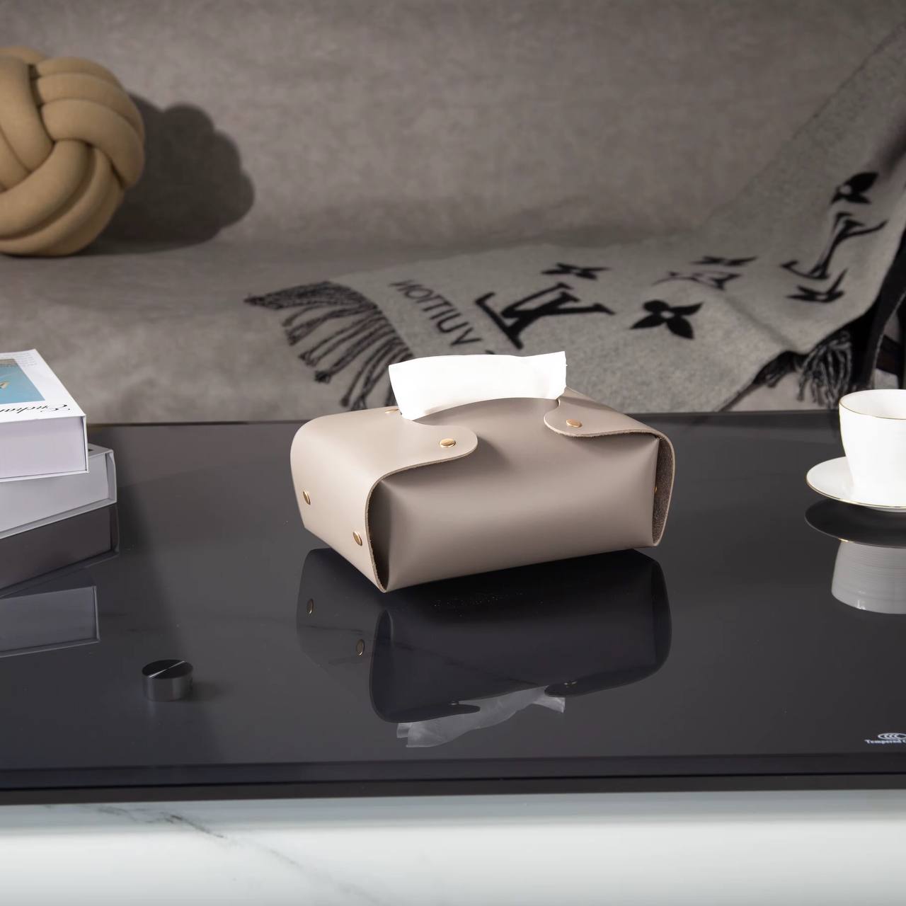 PU leather napkin tissue Holder
