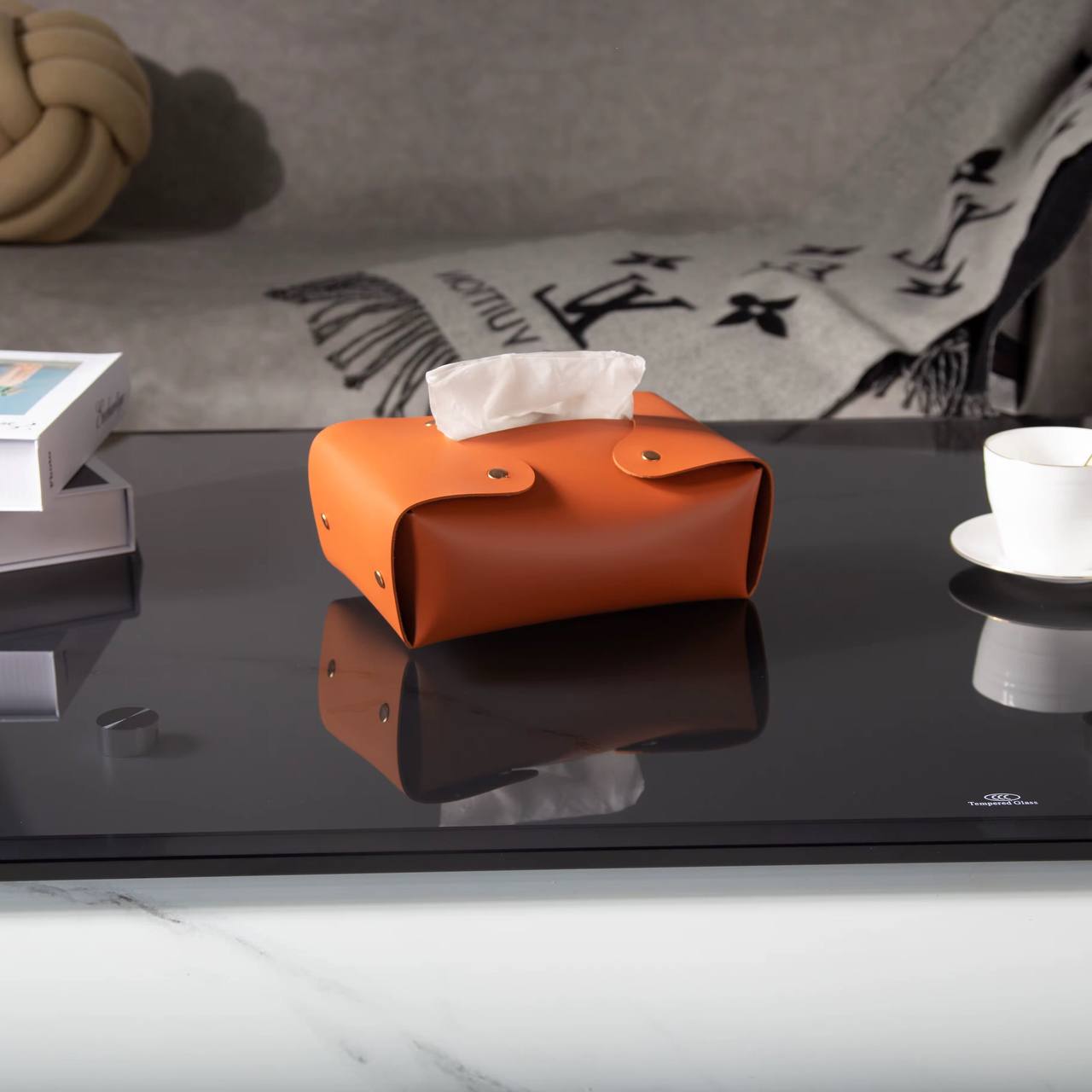 PU leather napkin tissue Holder