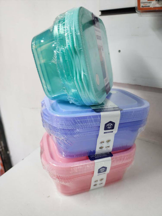 Set of 3 Food grade plastic food container, food storage container