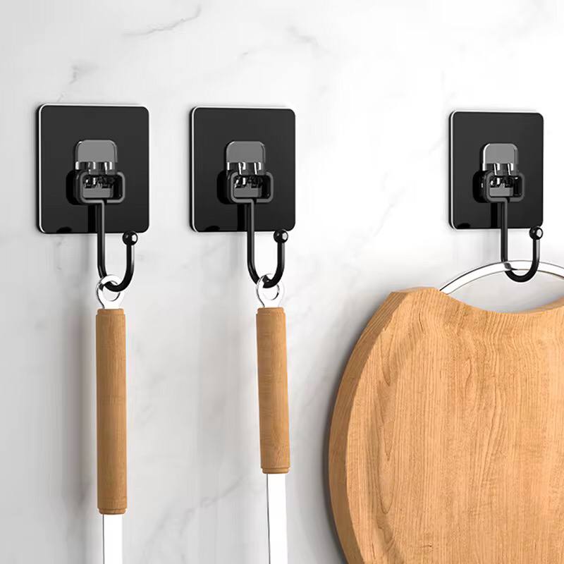 Black transparent multipurpose adhesive hooks