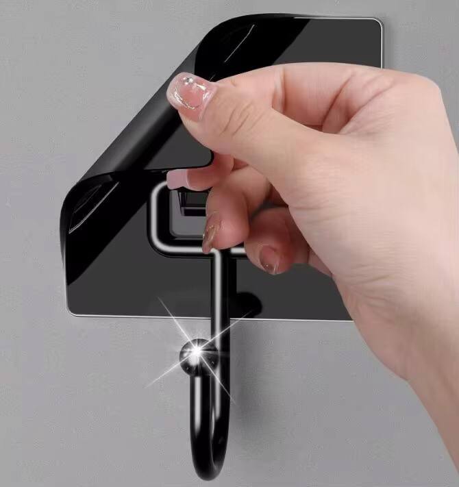 Black transparent multipurpose adhesive hooks