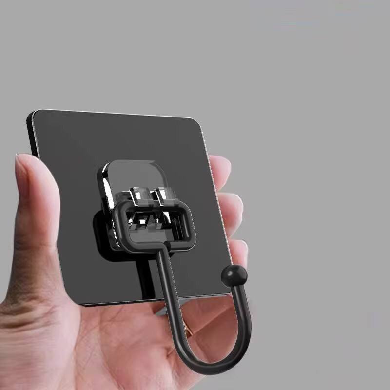 Black transparent multipurpose adhesive hooks