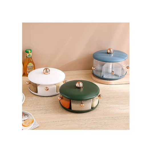 ROUND MULTIGRID SEASONING ROTATABLE BOX JAR