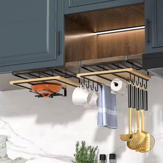 Kitchen Cabinet Under Shelf Double-layer Storage Rack