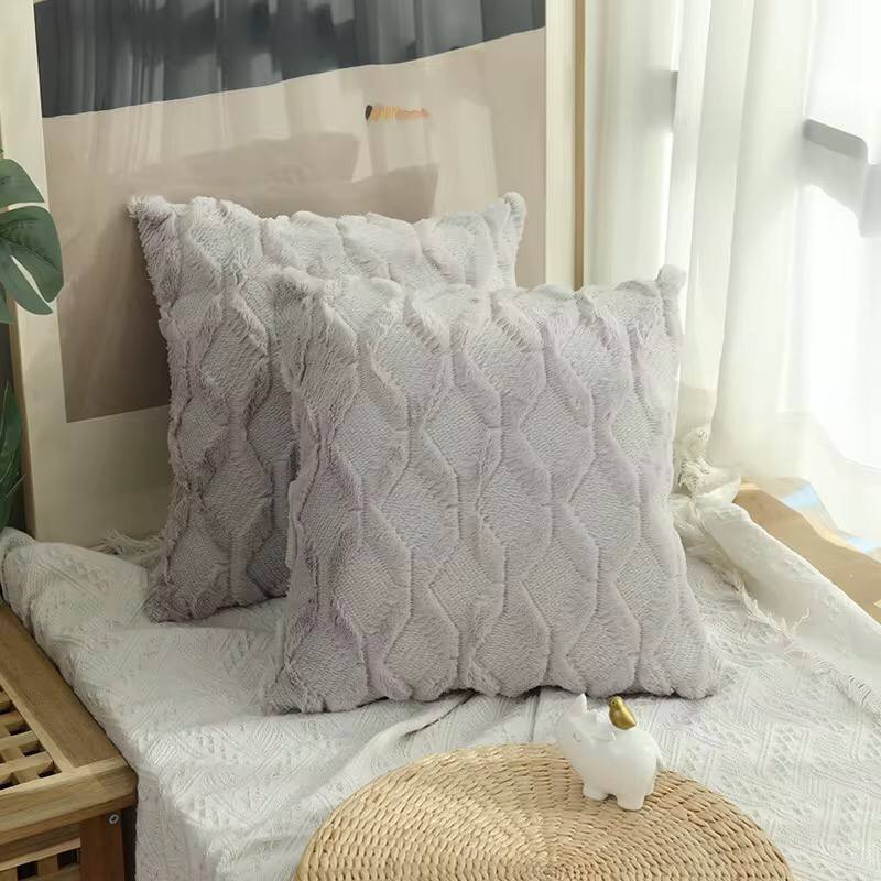 Soft Solid Fluffy Cushion Cover