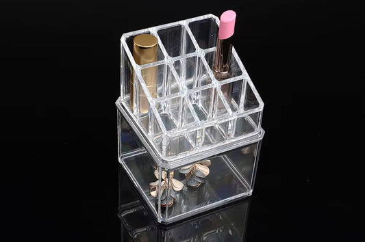 JN-803 9 grid 2 layer acrylic cosmetics organizer