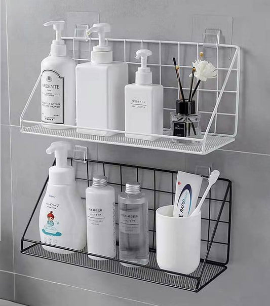 Creative wall shelves/ Metallic wall hanging basket storage rack