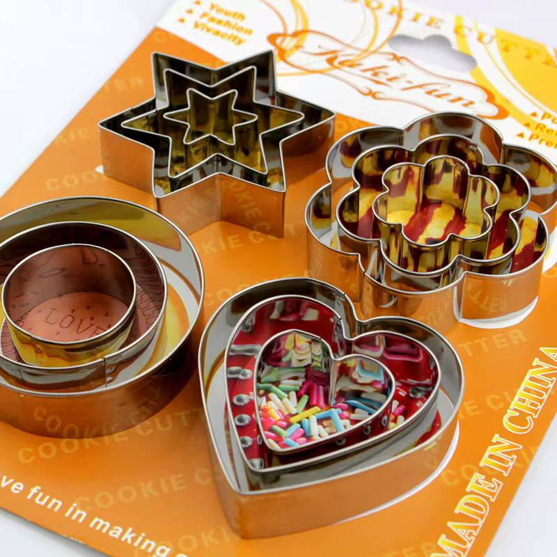 Metallic cookie cutter.