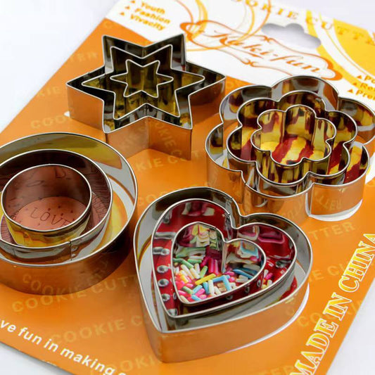 Metallic cookie cutter.