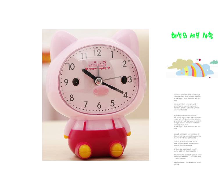 Multi-color cute frog/hello kitty Alarm table clock.