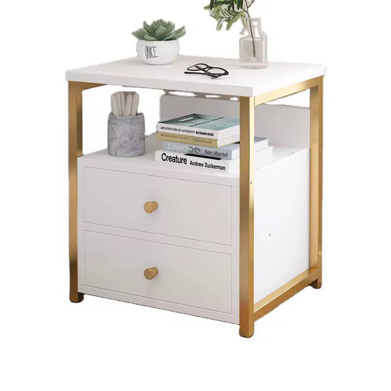 NORDIC LUXURY DOUBLE DRAWER BEDSIDE CABINET