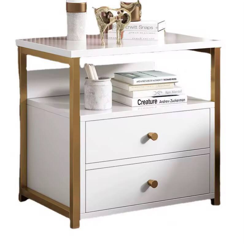 NORDIC LUXURY DOUBLE DRAWER BEDSIDE CABINET