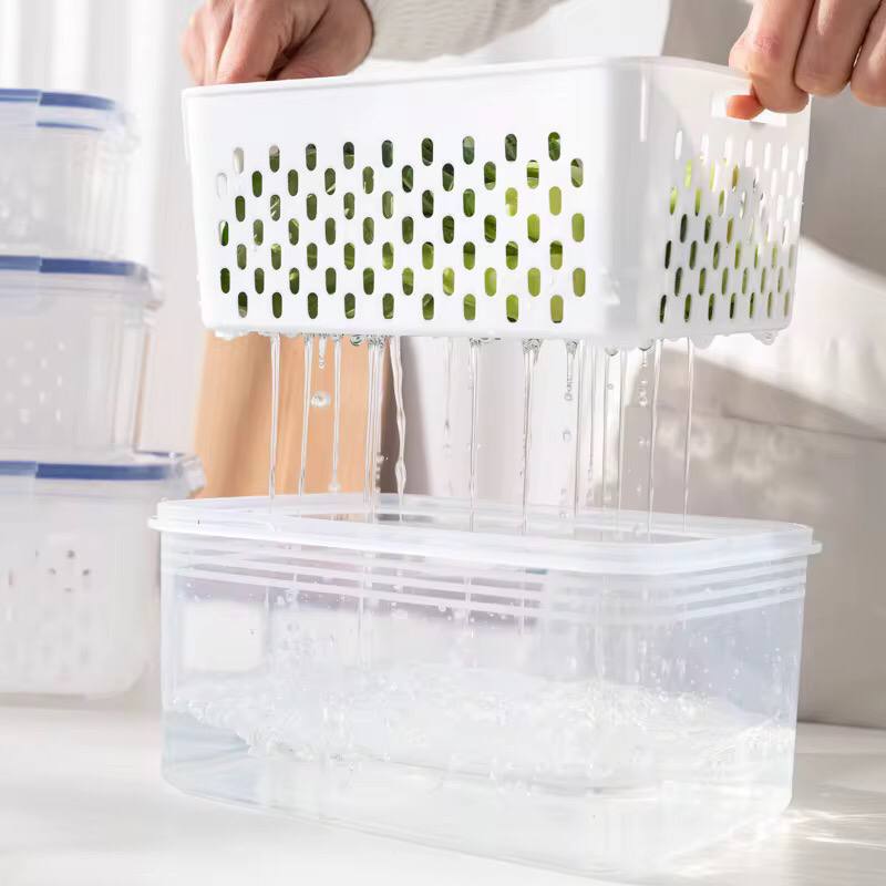 3pc Double Drain Basket